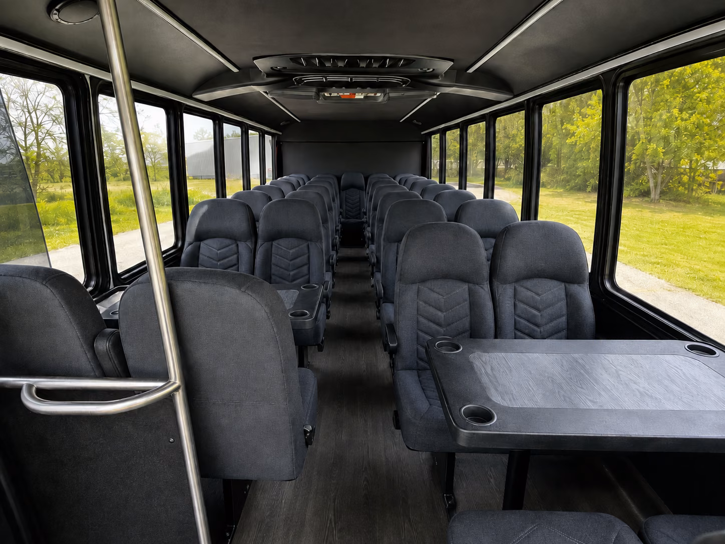 hollywood 18 passenger minibus inside