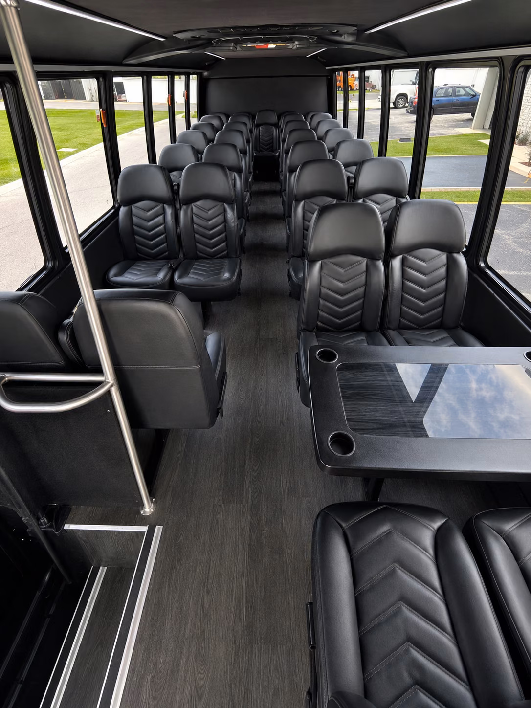 hollywood 20 passenger minibus inside