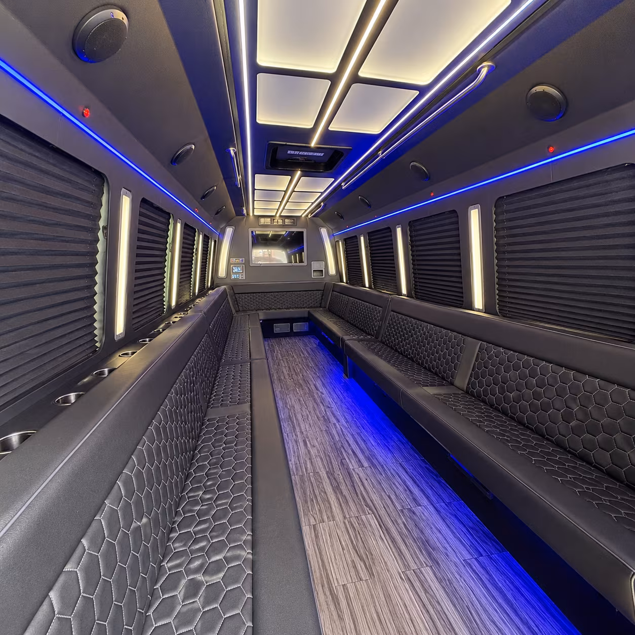 hollywood 30 passenger party bus interior