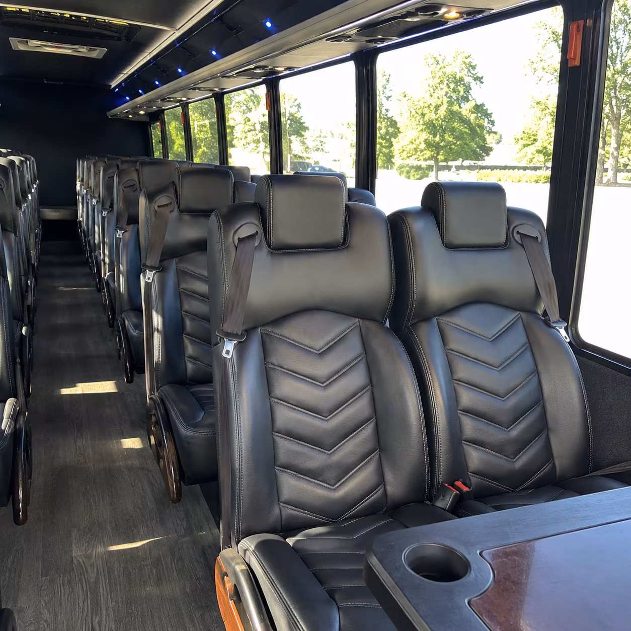 hollywood 35 passenger minibus interior