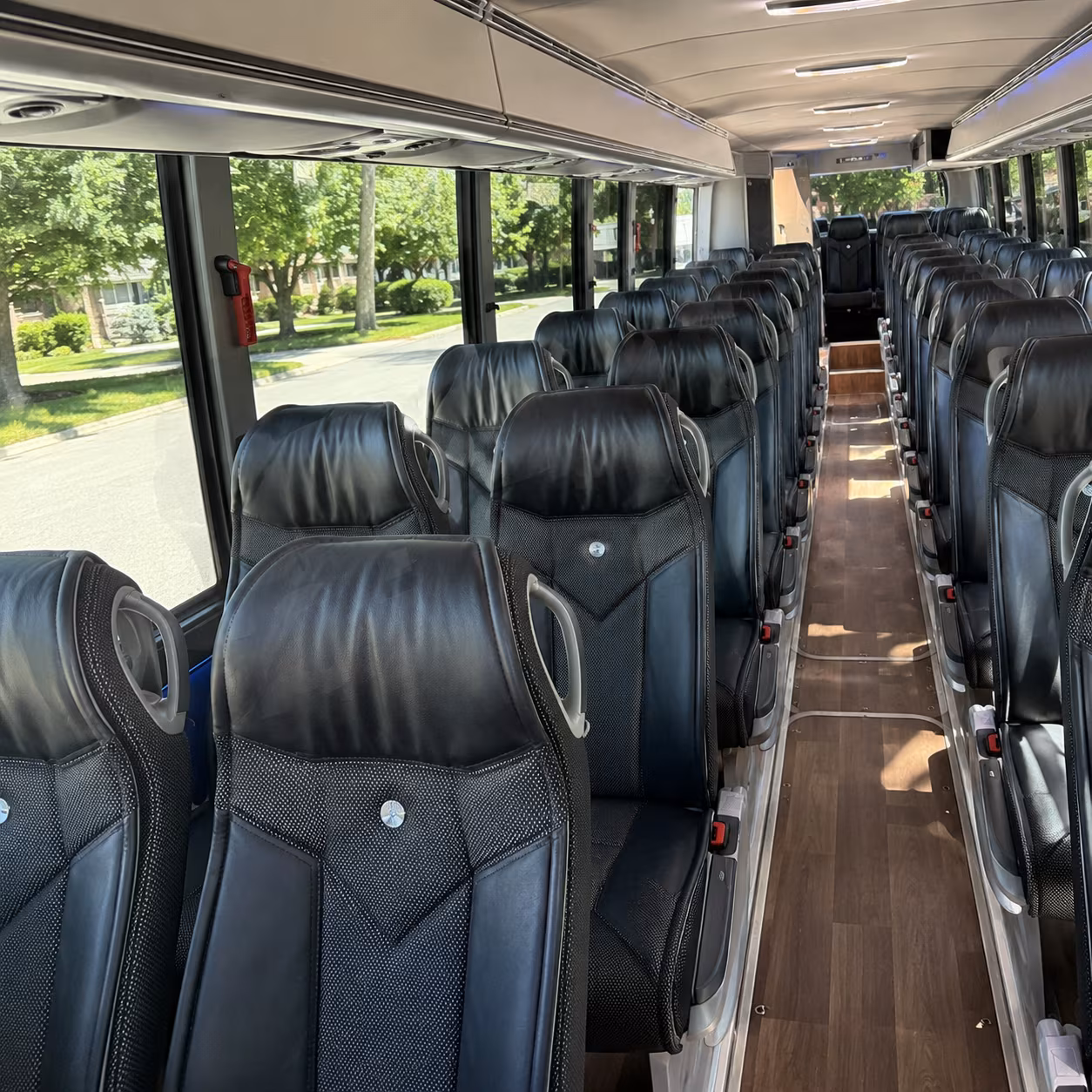 hollywood 40 passenger charter bus inside