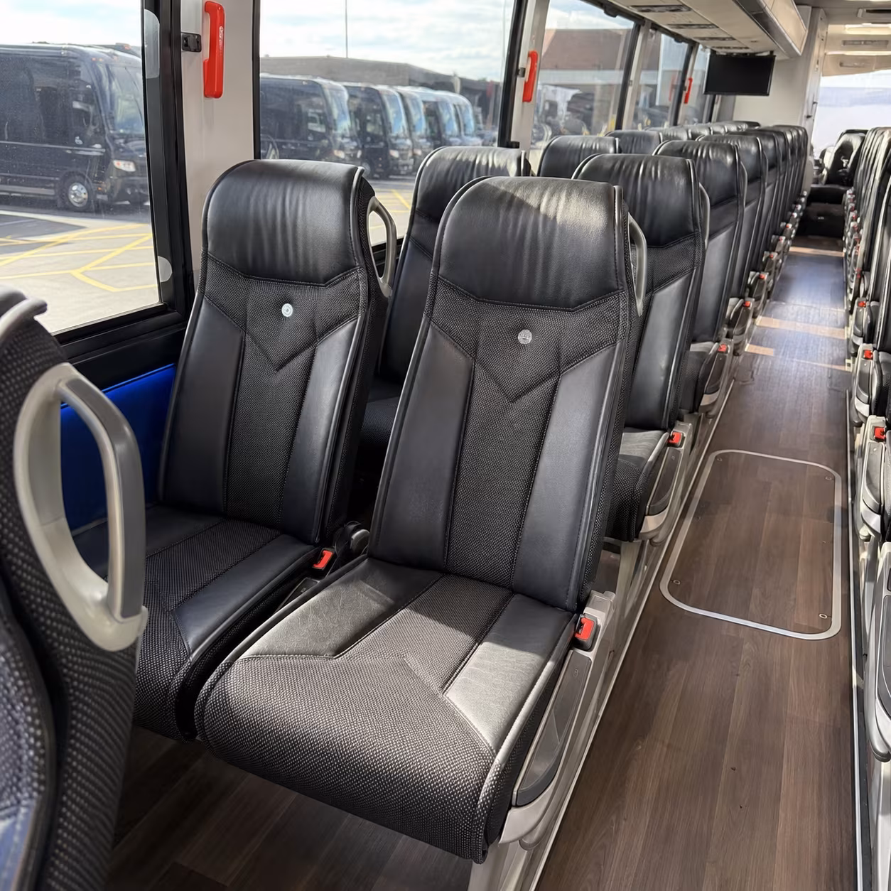 hollywood 40 passenger charter bus interior