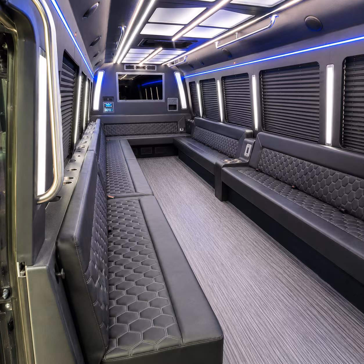 hollywood 40 passenger party bus interior