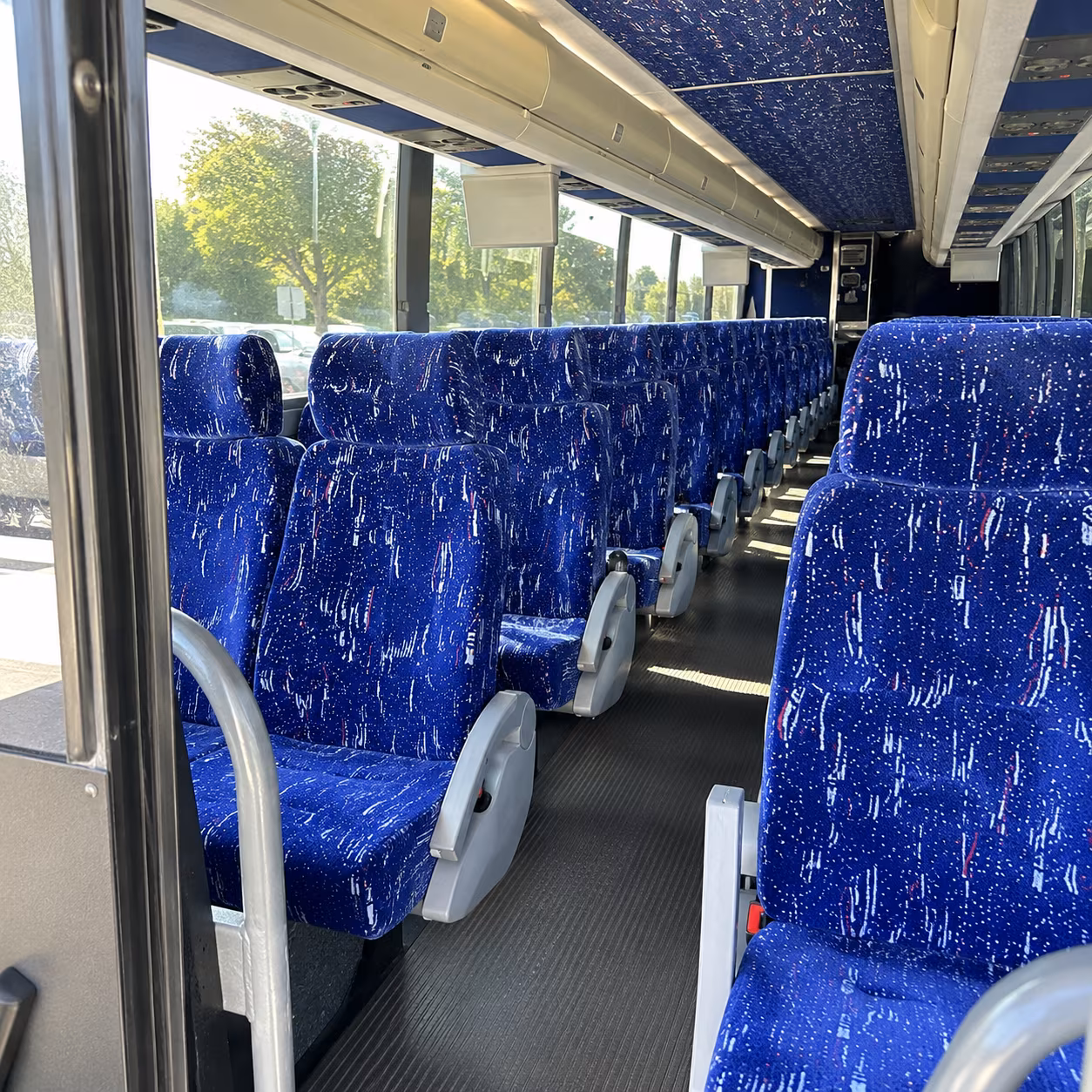 hollywood 50 passenger charter bus inside