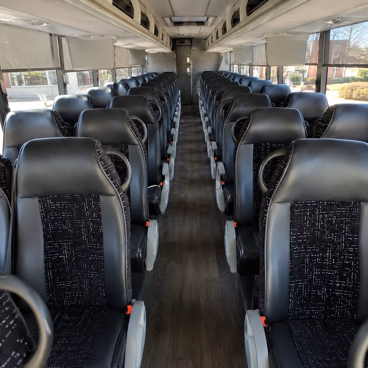 hollywood 54 passenger charter bus inside