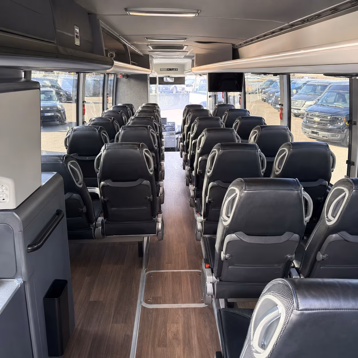 hollywood charter bus inside