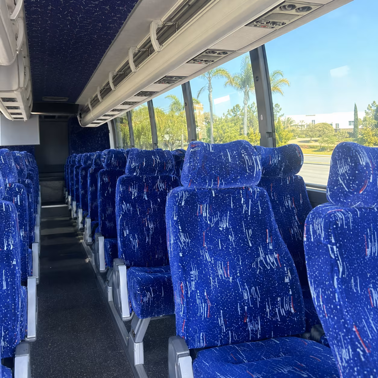 hollywood charter bus interior