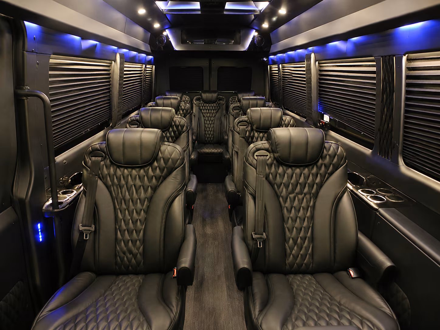 hollywood sprinter van with driver inside